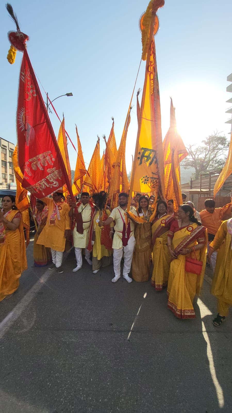 Devotees at Narayani Dham